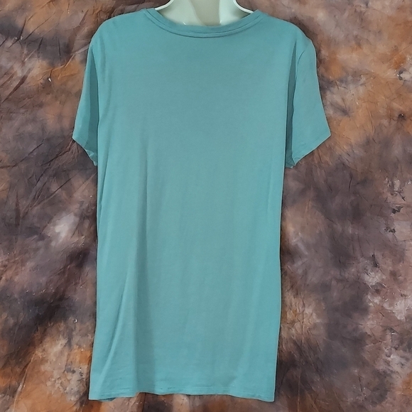 GAP graphic tee tshirt crew neck short sleeve teal turquoise blue peach XL - Picture 4 of 8